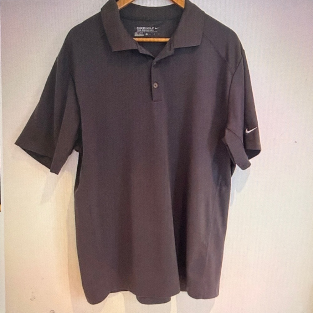 NIKEGOLF Men Dri Fit Gray Short Sleeve Polo Shirt Size XL